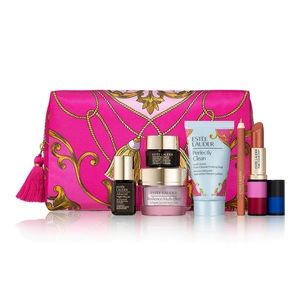 ESTEE LAUDER 7P Resilience Cleanser Face Serum Eye Gel Lipstick Lip Liner $165